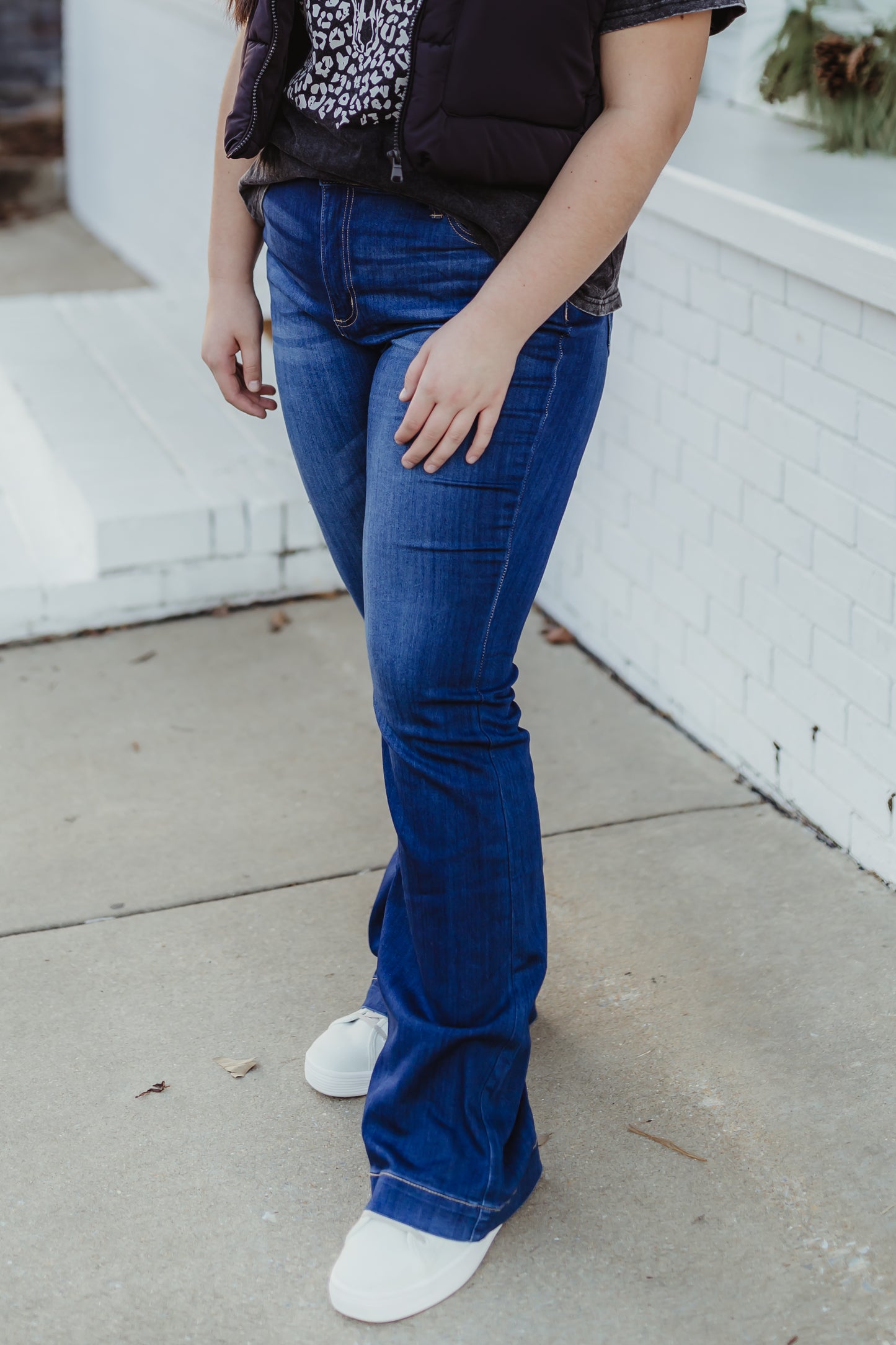 Cello Tall Mid Rise Flare Jeans