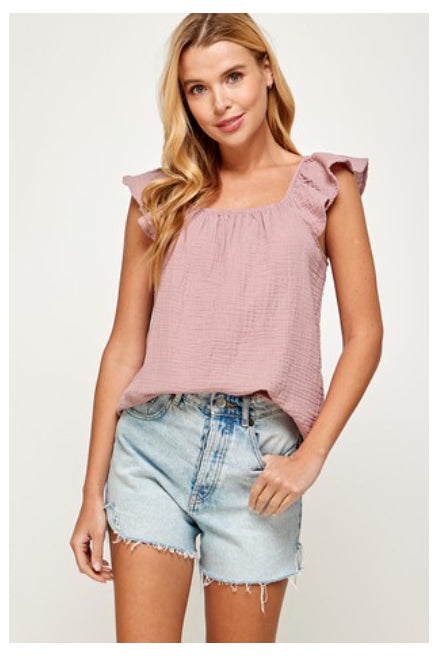 Pretty Please Dusty Violet Top