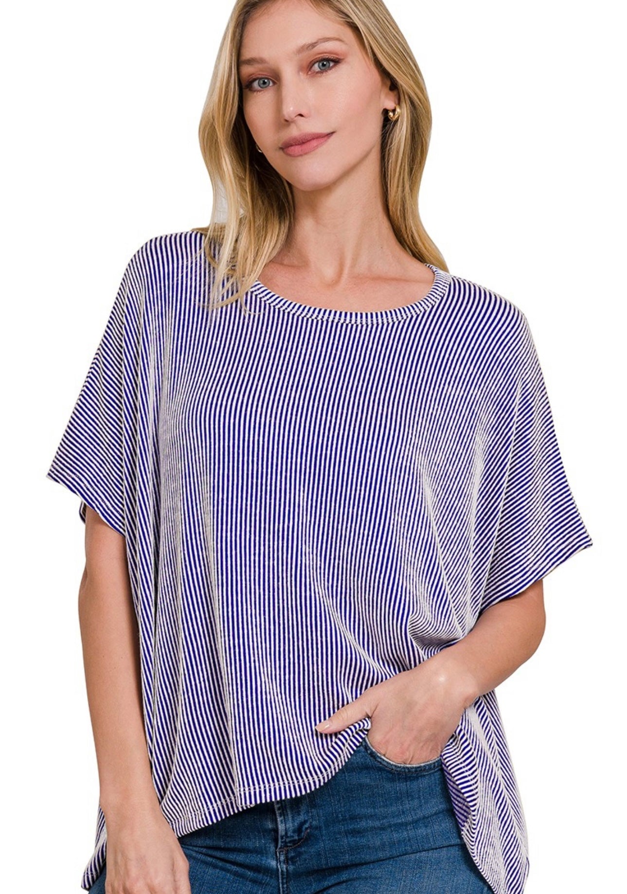 On The Go Oversized Ribbed Tee (3 color options)