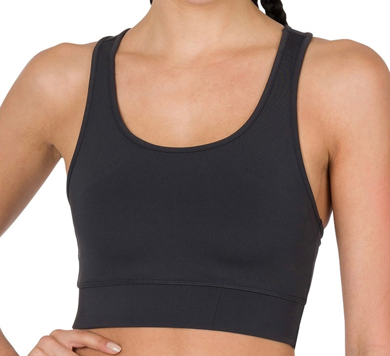 Midnight Racerback Sports Bra