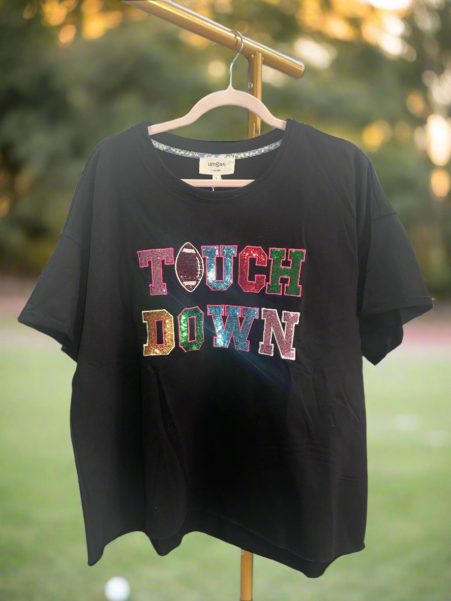 Multicolor Sequin Touchdown Top