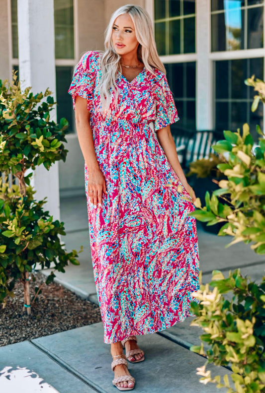 Wrap Me Up V-Neck Maxi Dress