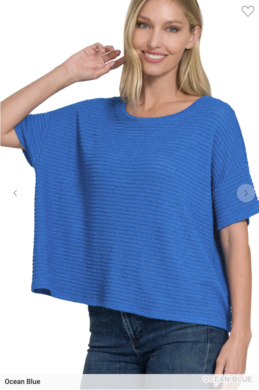 All For It Drop Shoulder Jacquard Sweater